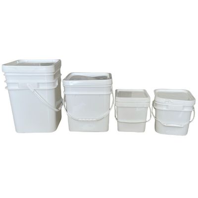 HDPE 5L 10L 15L 20L 25L Φορτωτικό τετράγωνο πλαστικό κουβά με καπάκι για κατασκευές