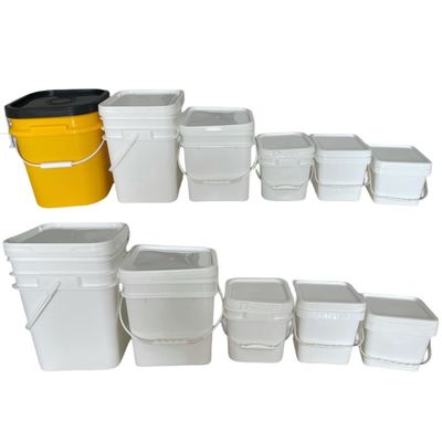 Τετράγωνο κουβά κάλυμμα και χειριστήριο HDPE πλαστικό κουβά για εξαρτήματα αποθήκευσης κόκκων καφέ