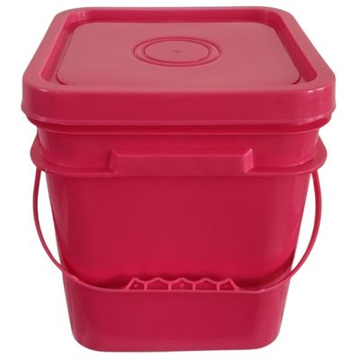Τετράγωνο κουβά κάλυμμα και χειριστήριο HDPE πλαστικό κουβά για εξαρτήματα αποθήκευσης κόκκων καφέ