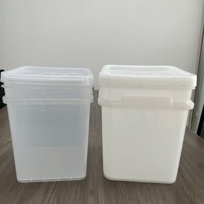 Πλαστικό κουβά με τετράγωνο κάλυμμα για συσκευασία τροφίμων Σνακ βαρέλια σε βιομηχανικά περιβάλλοντα
