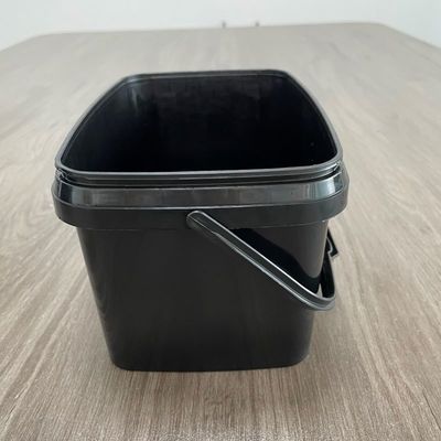 Προσαρμοσμένη εκτύπωση χημικών πλαστικών ορθογώνιου κουβά με κάλυμμα και λαβή 5L 10L 20L