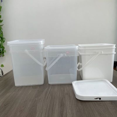 Μαύρο τετραγωνικό κουβά 5L 6L 8L 10L με πλήρη έγχρωμη εκτύπωση και εξαρτήματα
