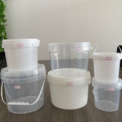 Βιομηχανικό προσαρμοσμένο 1L/2L/4L λευκό πλαστικό κουβά για λύσεις συσκευασίας τροφίμων