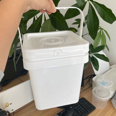 5L τετραγωνικός πλαστικός κουβάς για ποτά και καλλυντικά από υλικό τροφίμων
