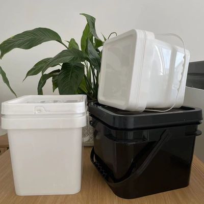 5L τετραγωνικός πλαστικός κουβάς για ποτά και καλλυντικά από υλικό τροφίμων