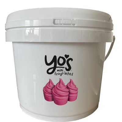 Προσαρμόστε 1L 2L 3L 4L 5L στρογγυλο πλαστικό κουβά με καπάκια και λαβήματα για αποθήκευση τροφίμων
