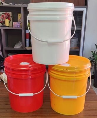 15L 18L 20L 25L HDPE στρογγυλό πλαστικό δομικό κουβά με εκτύπωση μεταφοράς θερμότητας