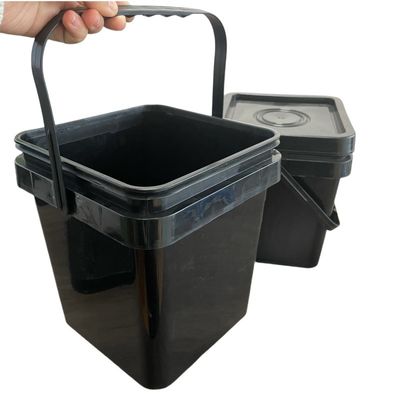 Προσαρμοσμένη συσκευασία τροφίμων 5L τετραγωνικός πλαστικός κουβάς με εύκολο άνοιγμα σχεδιασμό και IML εκτύπωση