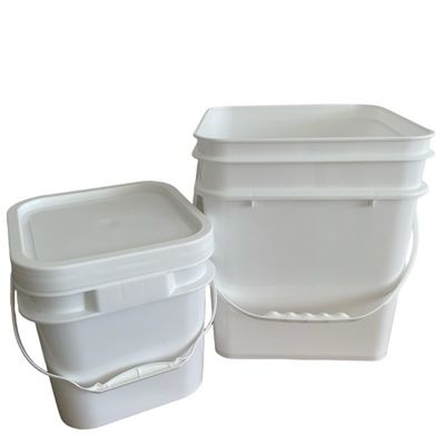 Κίτρινο τετράγωνο πλαστικό κουβά 4L/5L/6L χωρητικότητα για συσκευαστικά εργαλεία