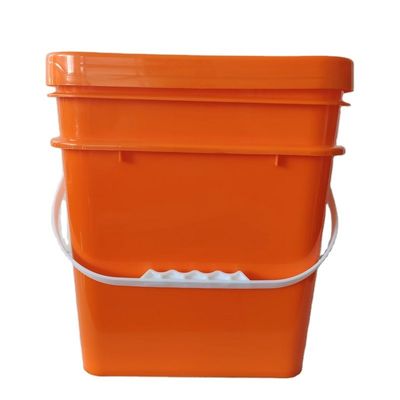 Κίτρινο τετράγωνο πλαστικό κουβά 4L/5L/6L χωρητικότητα για συσκευαστικά εργαλεία