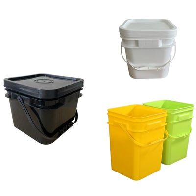 Στρογγυλό ή τετραγωνικό 10 λίτρων HDPE πλαστικό κουβά Αδύναμος και ανθεκτικός 1.0-2.5 MM πάχος