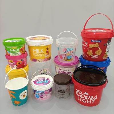 16oz PP Bucket Clear Milk Tea πλαστικό δοχείο για πάρτι Ποτά ανθεκτικά και επαναχρησιμοποιήσιμα