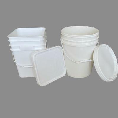 5L Custom Colors Logo Διαφανές πλαστικό στρογγυλό κουβά με λαβή και κάλυμμα για συσκευασία τροφίμων