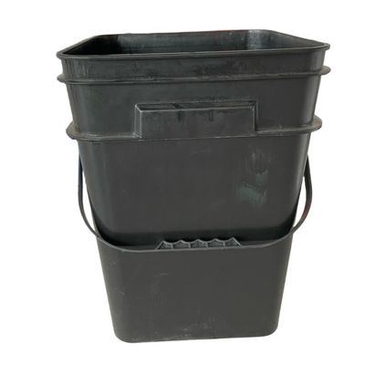 5L 6L 8L 10L 15L 18L 20L κουβά υλικό PP μαύρο πλαστικό τετραγωνικό κουβά εργαλείο προσαρμογή