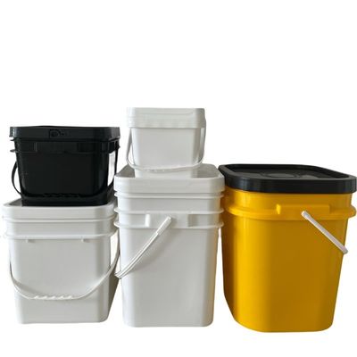 1L-25L τετραγωνικά κουβάκια με χερούλι πιστοποιημένο από την GAP/ISO/FDA και ανθεκτικό στις διαρροές