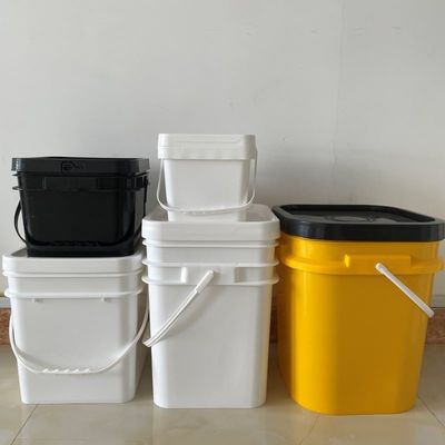 Τετράγωνο κουβά με κάλυμμα 4L 5L 6L 8L 10L 4 γαλόνια πλαστικό κουβά για αποθήκευση νερού