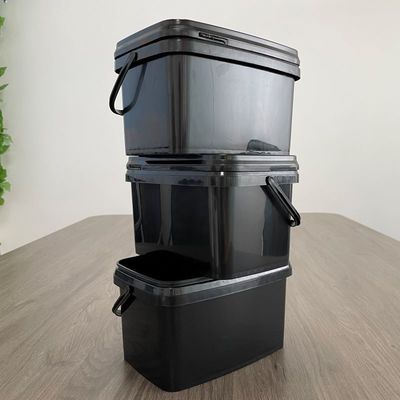 8L 10L 15L τετραγωνικό πλαστικό κουβά με εύκολο άνοιγμα και κλείσιμο κάλυμμα τετραγωνικό σχήμα τετραγωνικό σχέδιο