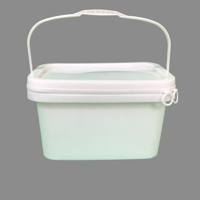 HDPE Custom Square πλαστικό κουβά με κάλυμμα για σιδηρούχο σκόνη τσιμέντο και χρώμα γαλακτωματοποίησης