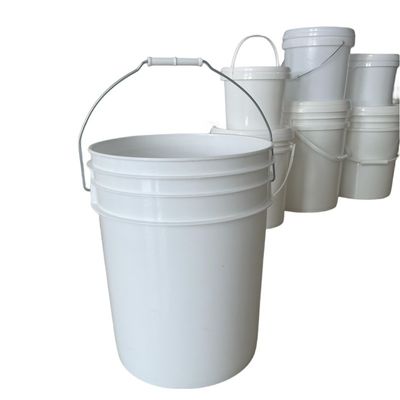 20L 25L πλαστικά κουβάκια με κάλυμμα και λαβή μεταξοειδής οθόνης/μεταφορά θερμότητας/εκτύπωση IML