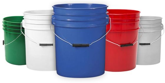 20L 25L πλαστικά κουβάκια με κάλυμμα και λαβή μεταξοειδής οθόνης/μεταφορά θερμότητας/εκτύπωση IML