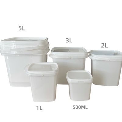 Πολυπροπυλένιο/HDPE 1L 2L 3L 4L 5L 7L 8L 10L τετραγωνικοί κουβάδες με κάλυμμα εργαλείο για όφελος