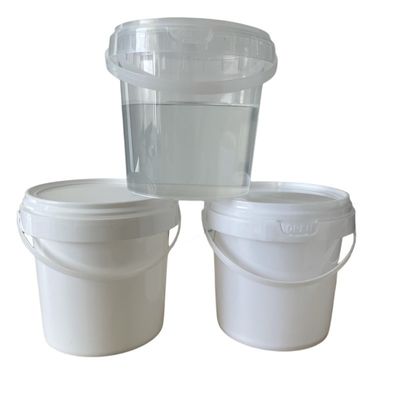 1L-10L διαυγές πλαστικό κουβά με κάλυμμα και λαβή Πολυλειτουργικό πάχος 1,0-2,5mm