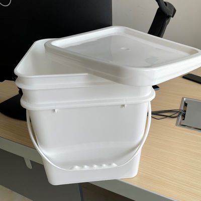 15L/4 γαλόνια τετραγωνικό πλαστικό κουβά με εκτύπωση μεταφοράς θερμότητας και εύκολο άνοιγμα κάλυμμα