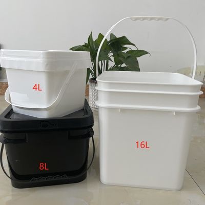 10L 15L 20L τετραγωνικό πλαστικό κουβά με κάλυμμα