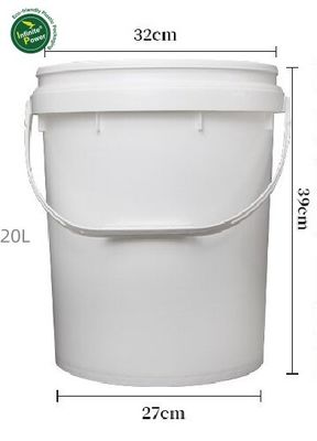 Μπλε 20L πλαστικό κουβά με κάλυμμα GAP/ISO/FDA Πιστοποιημένο και πρακτικό