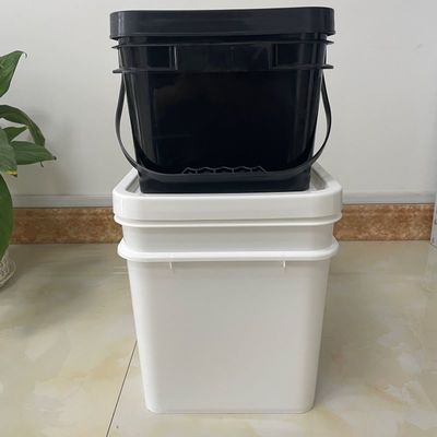 Αγκάθια 5L 6L 8L 10L τετραγωνικό πλαστικό κουβά με προσαρμοσμένο χρώμα LOGO και εύκολο άνοιγμα