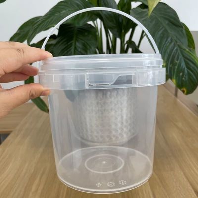 Κουβά 500ml-5l Διαυγές λευκό πλαστικό κουβά για ποπ κορν ποτά παγωτό βούτυρο και περισσότερα