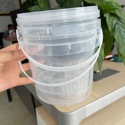 500 ml/750 ml/1000 ml Στρογγυλοί πλαστικοί κουβάδες μικρής διατροφής με σφραγισμένα καπάκια και υλικό