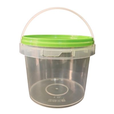Προσαρμόσιμα 500ml 750ml 1L 1.5L Γύρω πλαστικά κουβάκια τροφίμων με κάλυμμα και λαβή