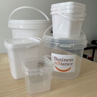 Προσαρμόστε 500ml τετραγωνικό κουβά υλικό PP για τις ανάγκες παραγωγής ποτών σας