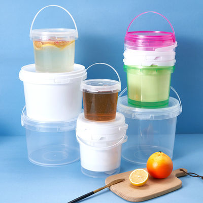500 ml 1L 2L 3L 4L 5L Διαυγές πλαστικό κουβά Γύρω κουβά για ανθεκτικό και ανθεκτικό σχεδιασμό