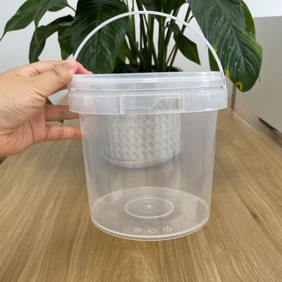 500 ml 1L 2L 3L 4L 5L Διαυγές πλαστικό κουβά Γύρω κουβά για ανθεκτικό και ανθεκτικό σχεδιασμό