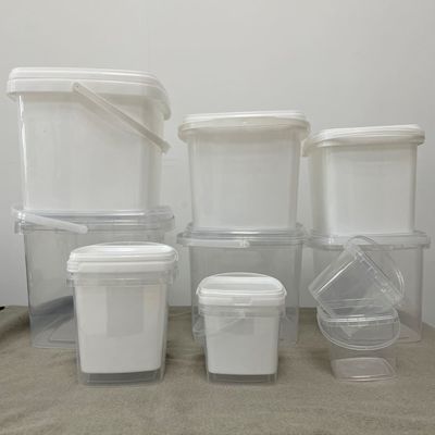 1L / 2L / 3L / 4L / 5L Κούπα αποθήκευσης Αδιάβροχο και ευέλικτο πολυπροπυλενικό τετραγωνικό κουβά με κάλυμμα