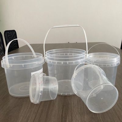 Εκτύπωση με μεταξοειδή οθόνη Custom Διαυγές ή λευκό 3L πλαστικό κουβάδες με κουβάδες Κάλυψη χειριστή