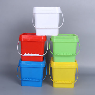Τετράγωνο πλαστικό κουβά 1L/2L/3L/4L/5L ορθογώνιο πλαστικό κουβά με καπάκι