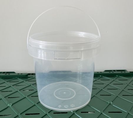 Βιομηχανική προσαρμογή 300ml 500ml 750ml 1L διαυγές πλαστικό κουβά με κάλυμμα και κάλυμμα