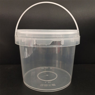 Βιομηχανική προσαρμογή 300ml 500ml 750ml 1L διαυγές πλαστικό κουβά με κάλυμμα και κάλυμμα