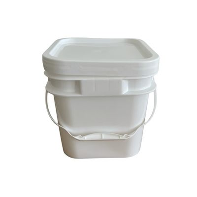 5L σφραγισμένο πλαστικό κουβά τετραγωνικό σχήμα για βιομηχανικές και γεωργικές ανάγκες