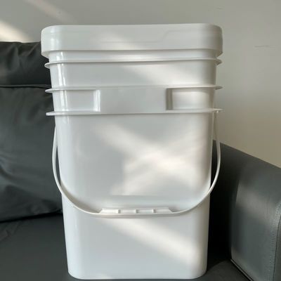 Διαφανές 5L 10L 15L 20L πλαστικό λευκό τετραγωνικό κουβά πλαστικό κουβά GAP/ISO/FDA πιστοποιημένο