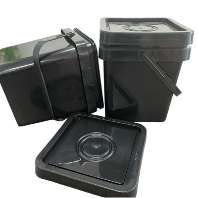 5L τετραγωνικό πλαστικό κουβά κουβά προσαρμόσιμο και ανακυκλώσιμο για συσκευασία σπόρων