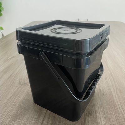 5L τετραγωνικό πλαστικό κουβά κουβά προσαρμόσιμο και ανακυκλώσιμο για συσκευασία σπόρων