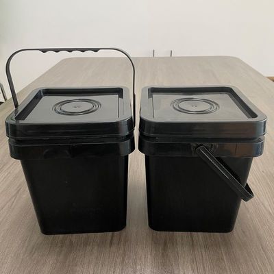 5L τετραγωνικό πλαστικό κουβά κουβά προσαρμόσιμο και ανακυκλώσιμο για συσκευασία σπόρων