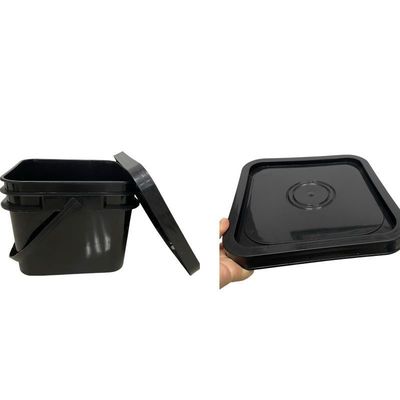 Ανακυκλώστε 5L 6L 8L 10L HDPE πλαστικό τετραγωνικό κουβά με προσαρμοσμένο λογότυπο και σχεδιασμό