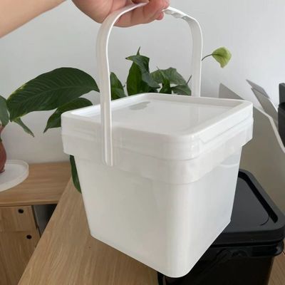 Ανακυκλώστε 5L 6L 8L 10L HDPE πλαστικό τετραγωνικό κουβά με προσαρμοσμένο λογότυπο και σχεδιασμό