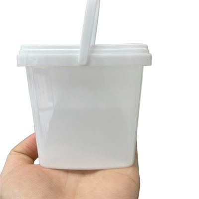 300 ml 5L PP Square Bucket Διαφανής ή λευκός δοχείο Candy Popcorn Bucket για προϊόντα