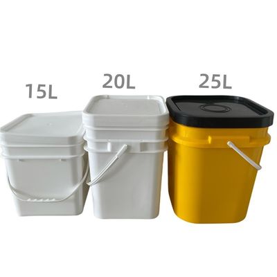 20L τετραγωνικό πλαστικό δοχείο με πιστοποίηση GAP/ISO/FDA και προσαρμόσιμο σχέδιο